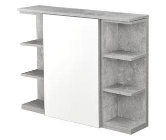 Fürdőszobai fali szekrény harstad fürdőszoba szekrény tükrös szekrényajtóval 64 x 80 x 20 cm forgácslap melaminbevonattal beton