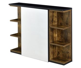 Fürdőszobai fali szekrény harstad fürdőszoba szekrény tükrös szekrényajtóval 64 x 80 x 20 cm forgácslap melaminbevonattal fa-ha