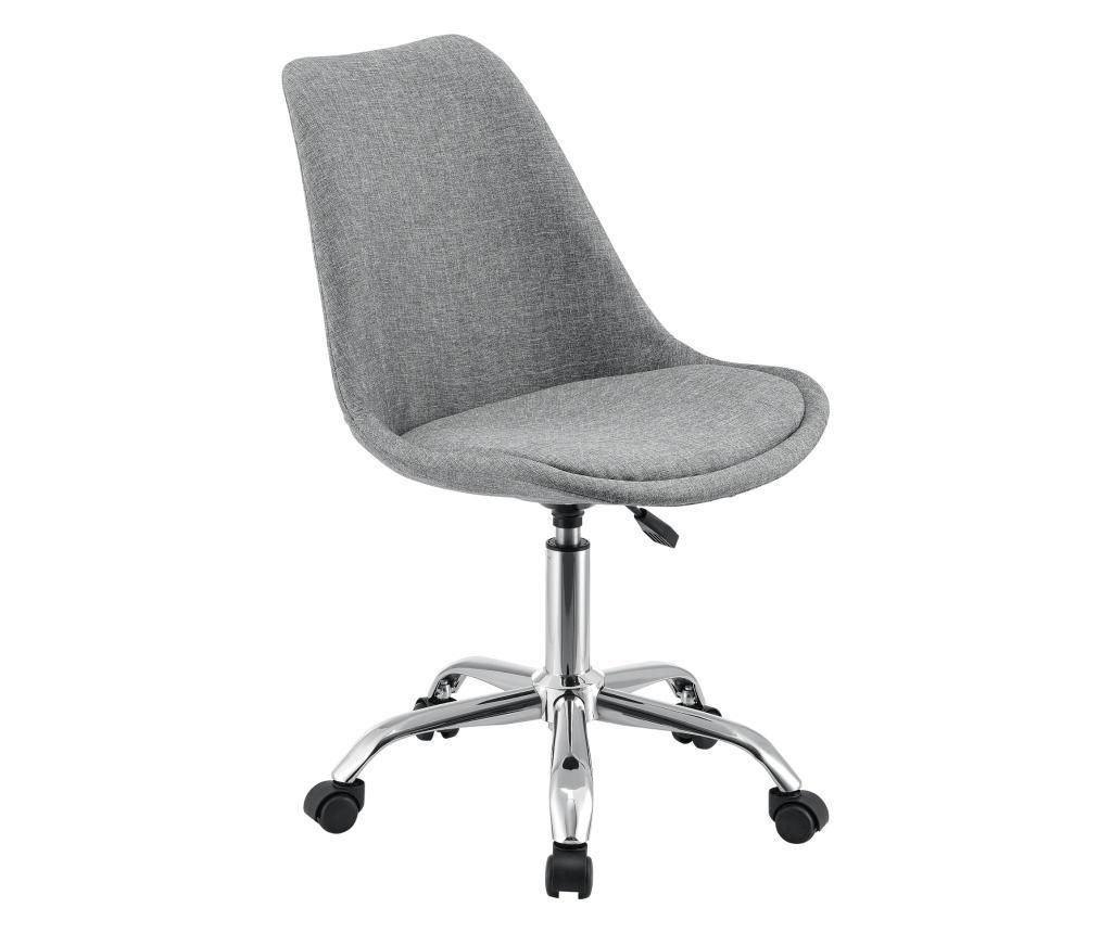  Irodai forgószék atherton - textil világosszürke [en.casa]