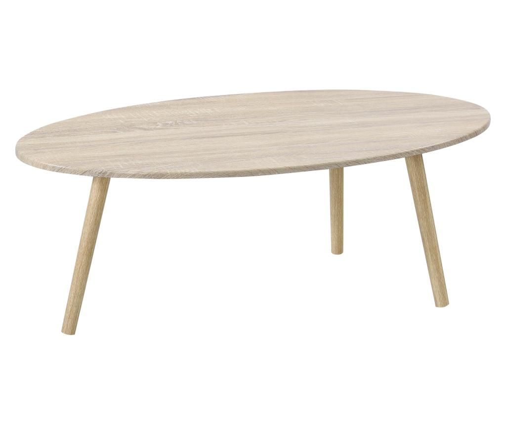  Dohányzóasztal viborg 109,5 x 59,5 x 39,5 cm kis asztal mdf asztallap fa lábak tölgyfa-hatású [en.casa]