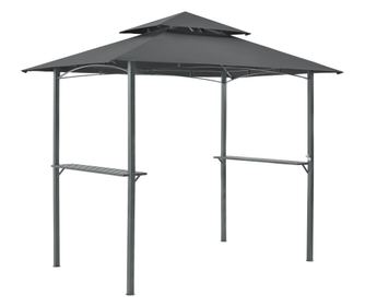 Grillpavilon parga bbq 250 x 241 x 151 cm sötétszürke [en.casa]