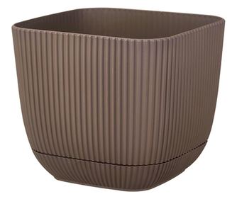 RAKI ghiveci patrat 8,2x8,2xh7cm, 270ml, culoare maro
