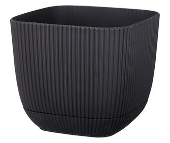 RAKI ghiveci patrat 19,3x19,3xh17cm, 4l, culoare antracit