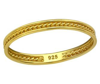 Inel argint placat cu aur 18K, Franghie, Marimea 57, BV39168-2