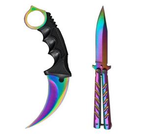 Set 2 cutite Fade, Karambit, Balisong