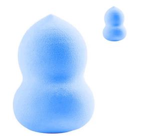 Set 2 buretei cosmetici Afrodita, forma para, aplicator fond de ten, usor de folosit si curatat, practic, albastru, doty  6x4x4