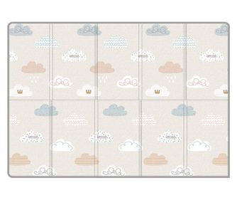 Детски килим Silky Portable "Облаче ле бяло", сгъваем и портативен, 200х140х1 см. водоустойчив, хипоалергенен