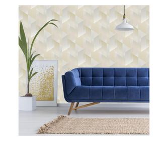 Tapet adawall lux anka 1617-1, superlavabil, model abstract geometric 3d, crem-gri, rola 1.06m x 15.6m = 16.5mp ANKA
