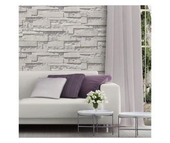 Tapet adawall lux anka 1601-1, superlavabil, imitatie piatra 3d, gri, rola 1.06m x 15.6m = 16.5mp ANKA