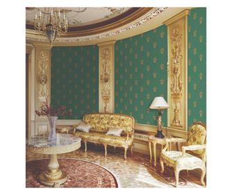 Tapet adawall lux kalinka 5807-5, superlavabil, model clasic decor fin, verde-bej, rola 1.06m x 10.05m= 10.6mp KALINKA
