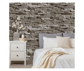 Tapet adawall lux anka 1603-2, superlavabil, imitatie piatra 3d, bej-gri, rola 1.06m x 15.6m = 16.5mp