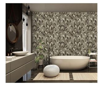 Tapet adawall lux octagon 1209-4, superlavabil, model modern abstract, maro-negru, rola 1.06m x 10.05m = 10.6mp OCTAGON