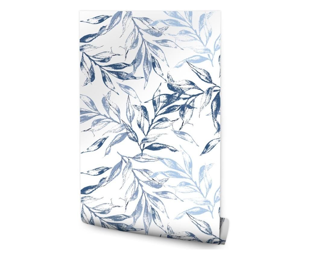  Tapéta a Nappaliba Finom Kék LEVELEK Dekor