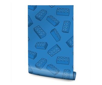 Tapéta Gyerekszobába Kék Lego KOCKÁK