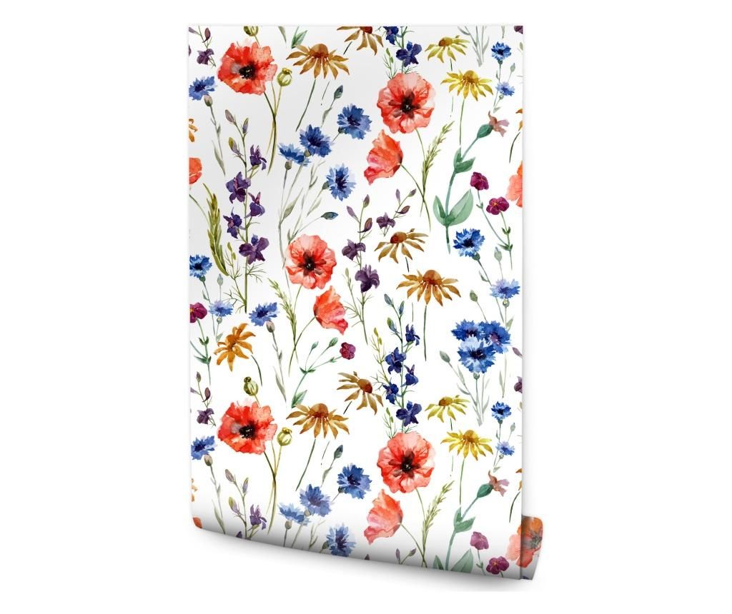  Tapéta az Étkezőbe Pipacsok Búzavirágok Kamilla Virágok 3D