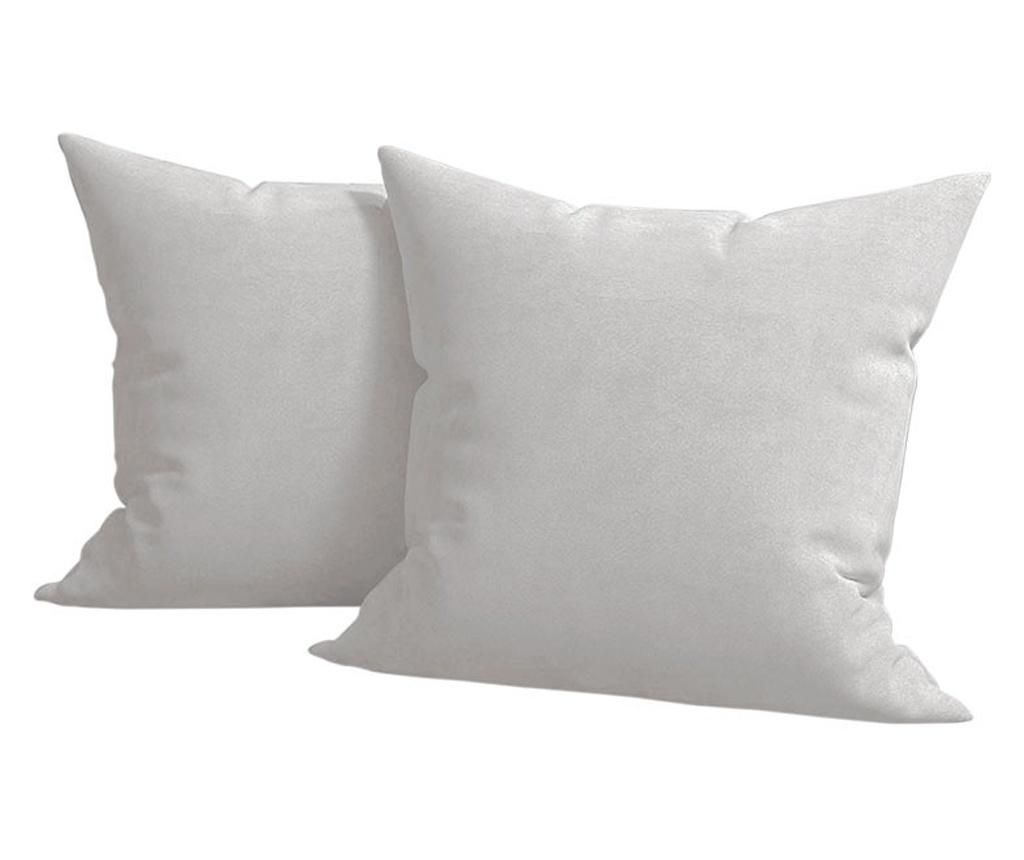 Set 2 huse pernute decorative din catifea cu fermoar, madison, densitate 700 g/ml, cloud Madison 50x50cm