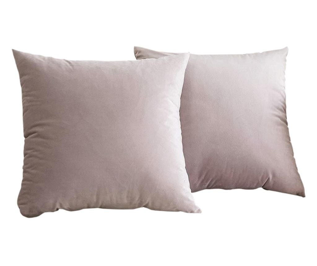 2 darabos bársony díszpárnahuzat cipzárral, Madison, 700 g/ml sűrűségű, műszőrme Madison 50x50cm