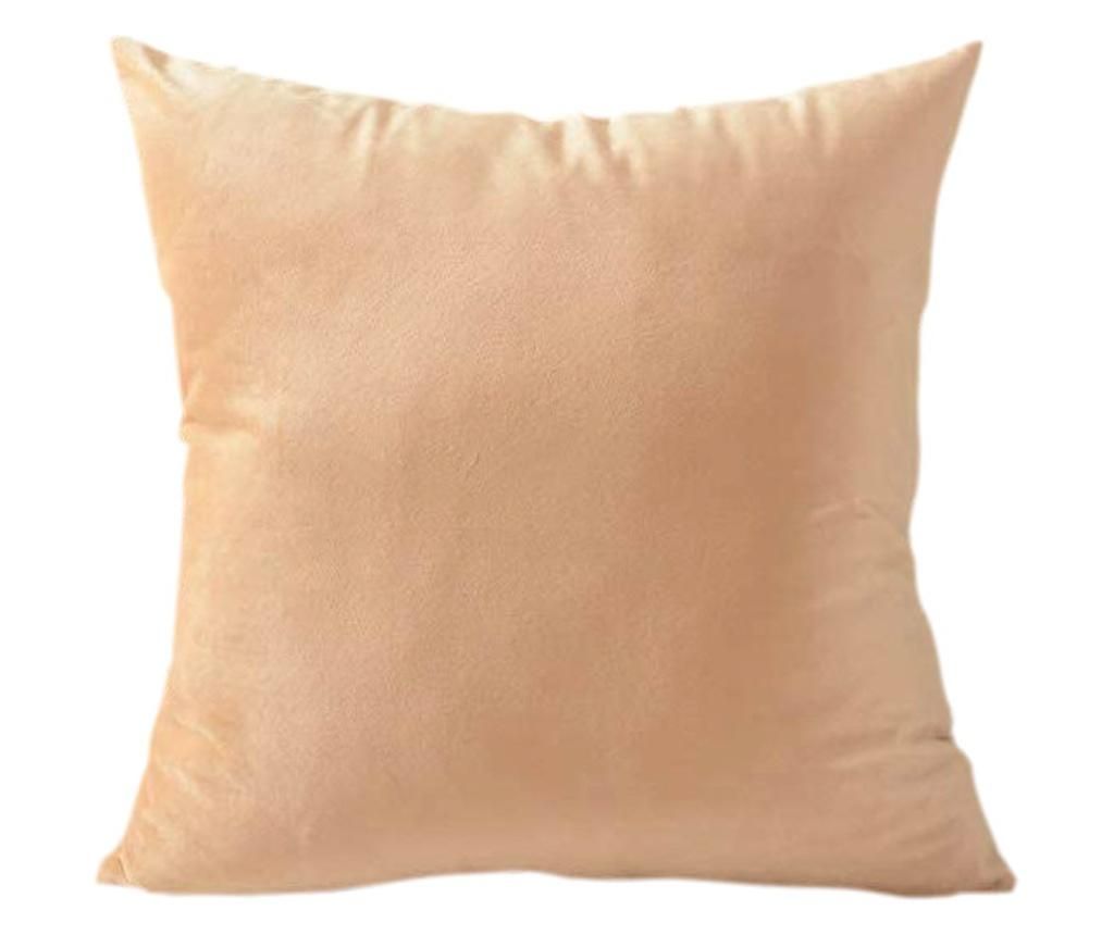 Set of 2 Velvet Decorative Pillow Covers with Zipper, Madison, 700 g/ml density, Coconut Madison 50x50cm