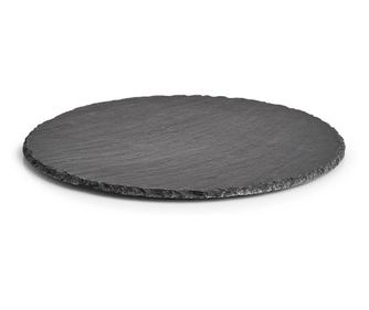 Zeller tálalótányér, pala, 30x0,4-0,6 cm, fekete