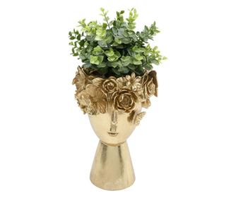 Vaza decorativa flowercrown auriu 20 cm