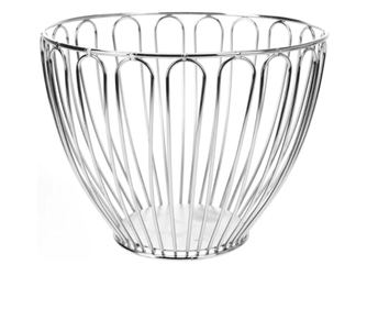 Koopman Excellent Housewares gyümölcstál, krómozott acél, 23x17 cm, ezüst