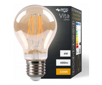 Bec led Vintage filament 4W (40W), E27, A60, 400lm, lumina calda (2200K), auriu, Masterled