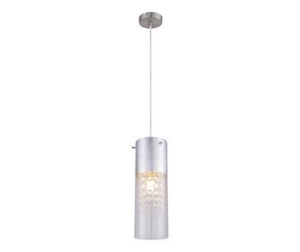 [Lichidare stoc]Pendul nichel mat argintiu, 1 bec, dulie E27, Globo 15908-1S