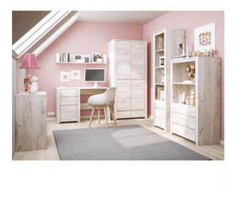 Fehér kreatív angyal 5 fiókos komód, 118,7x40,2x76,5 cm