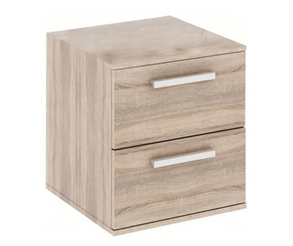 Comoda 2 sertare pal natur stejar sonoma Dunaj 45x47x50.8 cm