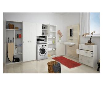 Λευκό ντουλάπι MDF με 2 πόρτες Natali 64x31,8x85 εκ.