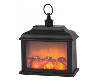 Decoratiune iarna, model semineu, LED SMD, cu temporizator, 3xAA, 21x10x27 cm