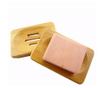 Savoniera din bambus Pufo Nature pentru baie, 11 cm, patrat, maro