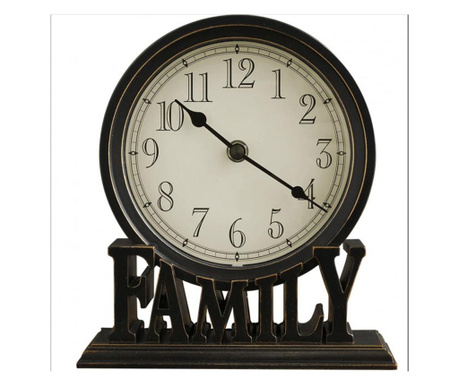 Семеен часовник за маса Pufo, Винтидж модел, 20 x 18 cm, кафяв