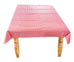 Pamutvászon asztalterítő "farm", piros- fehér kockás 150x 180 cm