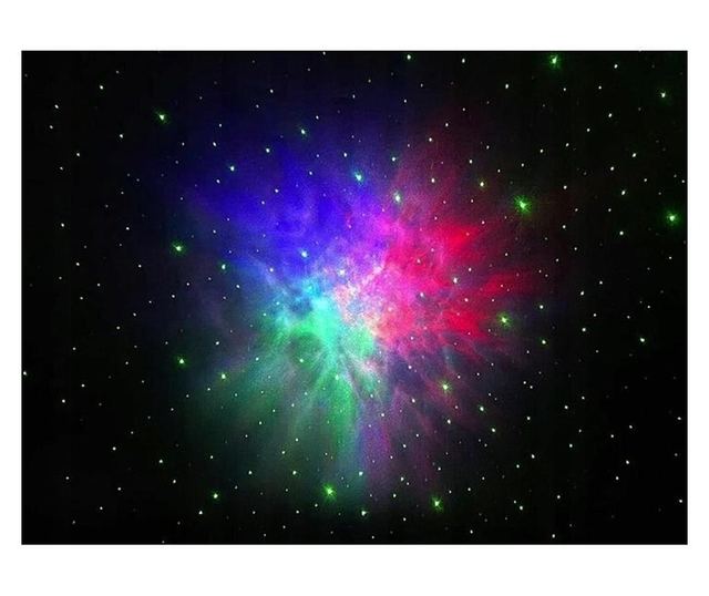 Lampa de noptiera cu proiector, LED, telecomanda, bluetooth, 3 culori, grafit, 17x9.2x17 cm, Galaxy Cloud