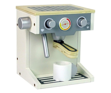 Детска кафе машина, дървена играчка еспресо машина MCT 9248