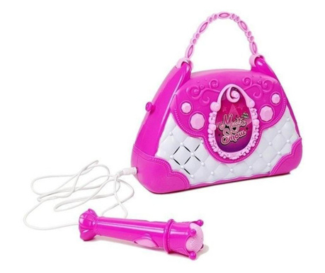 Розова чанта за караоке, с микрофон и USB, за момиче MCT 7829