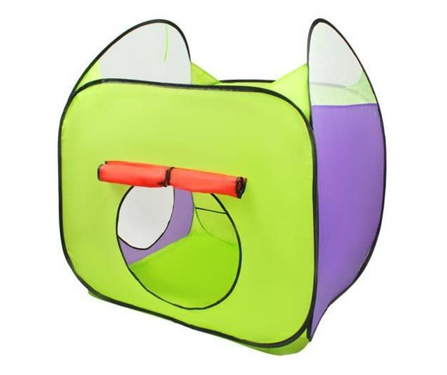 Детска палатка за игра, 3 в 1, иглу и вила, с тунел, 200 топки, капак, 375x118x96 см