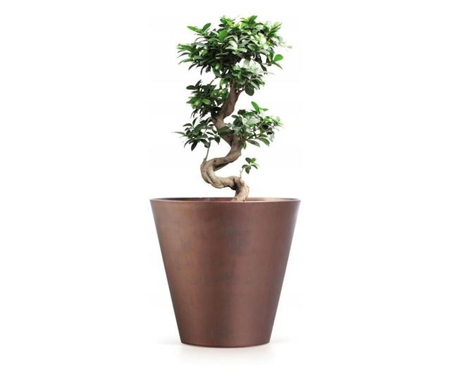 Декоративна саксия, кръгла, медна, 12 L, 30x28 см, Tubus Corten