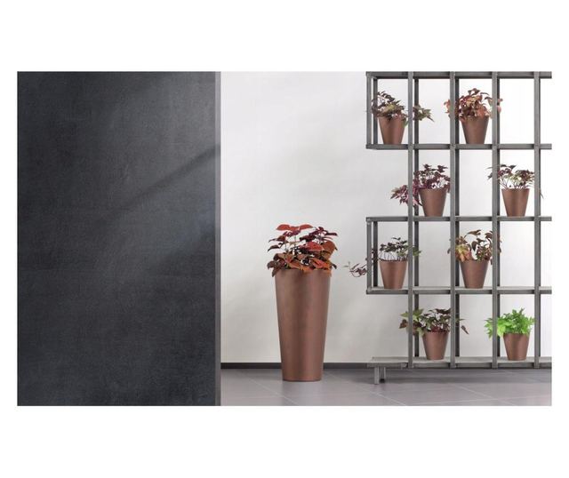 Декоративна саксия, кръгла, медна, 12 L, 30x28 см, Tubus Corten