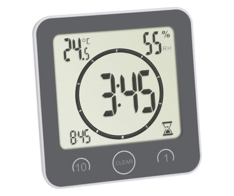 Ceas digital cu timer si termohigrometru pentru bucatarie si baie MCT 60.4001.10
