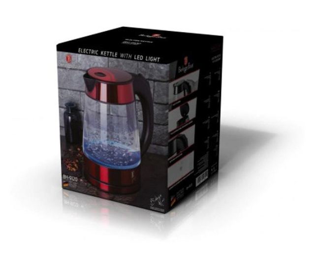 Elektromos vízforraló, 1,7 liter, 2200 W, piros/fekete, 1273