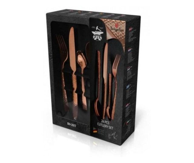 Rozsdamentes acél evőeszközkészlet, 24 részes, Berlinger Haus Premium, BH 2617