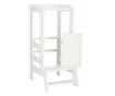 Inaltator multifunctional/ajutor de bucatarie pentru copii, ajustabil, lemn, alb, 39x52x90 cm, Springos