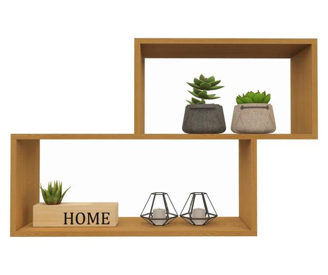 Etajera haaus Rico V1, Stejar Natur, L 100 x l 25 x H 65 cm