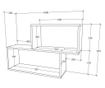 Etajera haaus Rico V1, Stejar Natur, L 100 x l 25 x H 65 cm