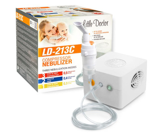 Aparat aerosoli little doctor ld-213c, nebulizator cu compresor, 3 moduri de nebulizare, pentru uz casnic si profesional, alb  1