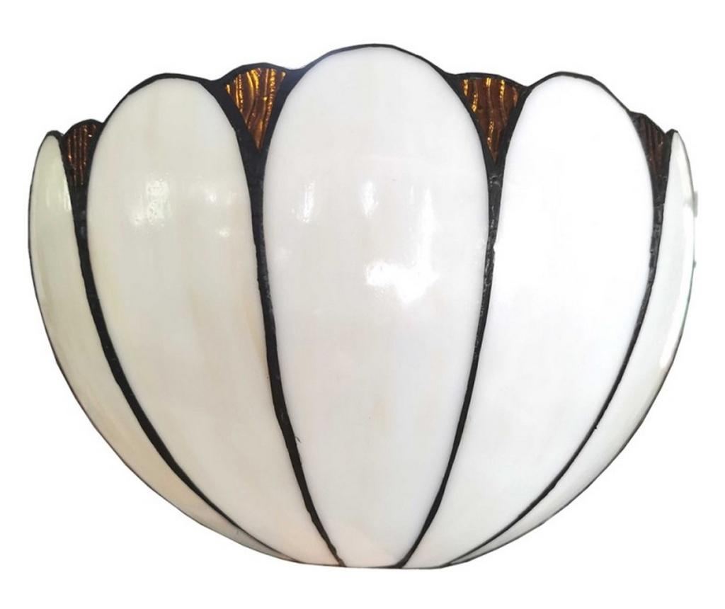 Tiffany krem i smeđa zidna svjetiljka od polirezina i stakla 31x15x21 cm - 2