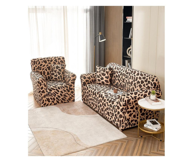3 személyes elasztikus kanapéhuzat, Leopard, HEJ3-24