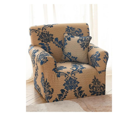 Pokrowiec na fotel, niebieski wzór, hej1-29